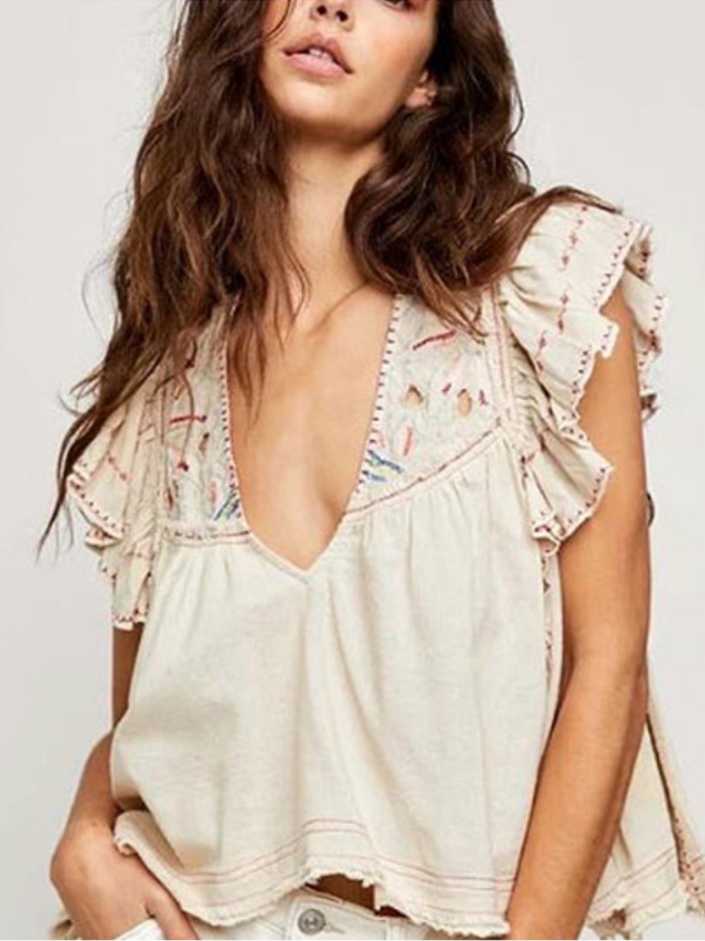 Free People Hailey
Embroidered Top-Size M